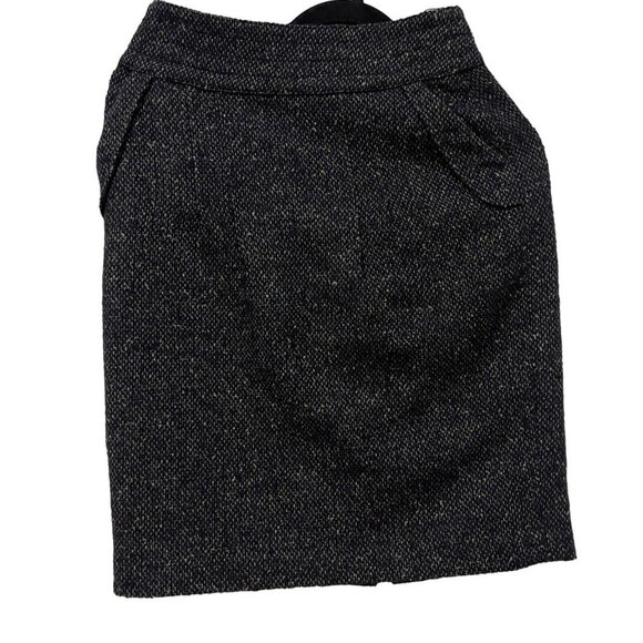 Women CABI Boss Casual Skirt Black Gray Plaid Size 4 Pre-Owned - Picture 2 of 11